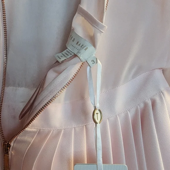 Ted Baker Looez Lace Trim Dress, Pink Nude Size 6-8 - Picture 16 of 16